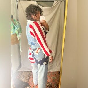 Fourth of July outfit. VINTAGE AMERICAN FLAG SET FREDERICKS OF HOLLYWOOD